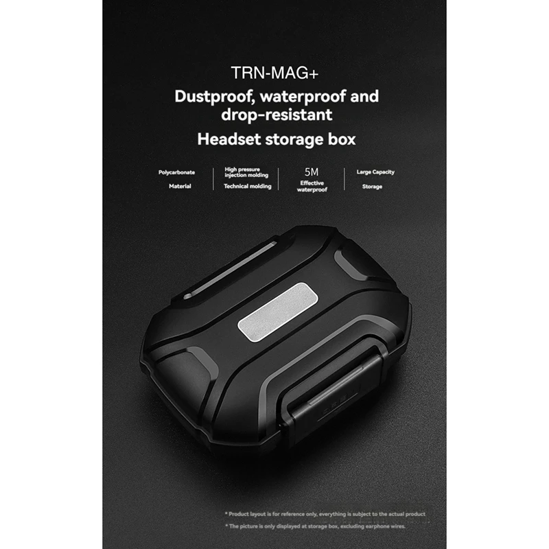 Caja de almacenamiento para auriculares, gran capacidad, a prueba de polvo, impermeable, a prueba de golpes