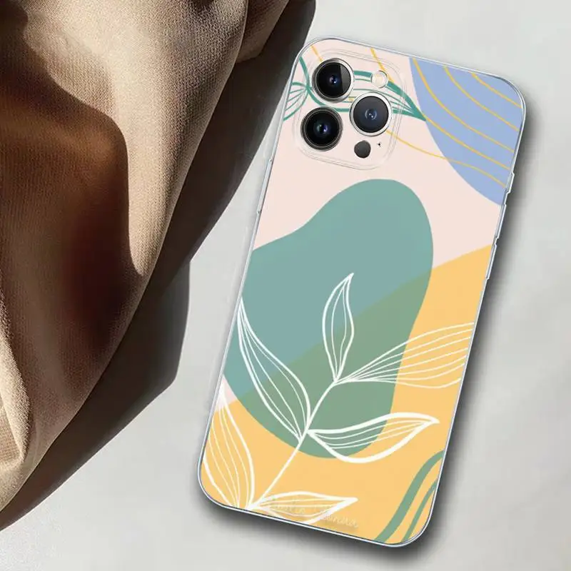 Painted Flowers Phone Case Silicone Soft for iphone 14 13 12 11 Pro Mini XS MAX 8 7 6 Plus X XS XR Cover