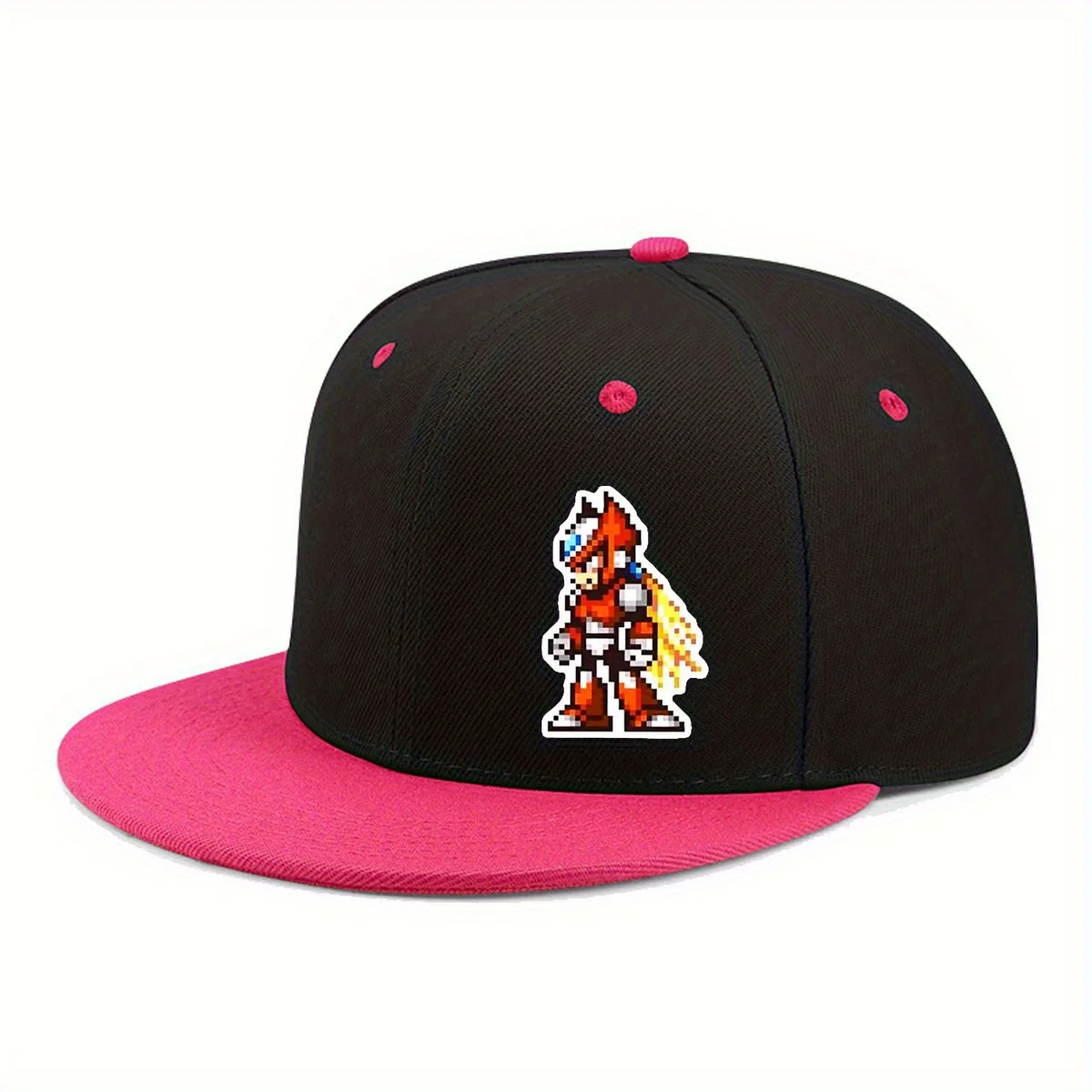 1 Pixel Cartoon Robot Graphic Baseball Cap, Hip-Hop Hat, Unisex Outdoor Sports Cap, Retro Game Design,  Casual Headwear Accessor
