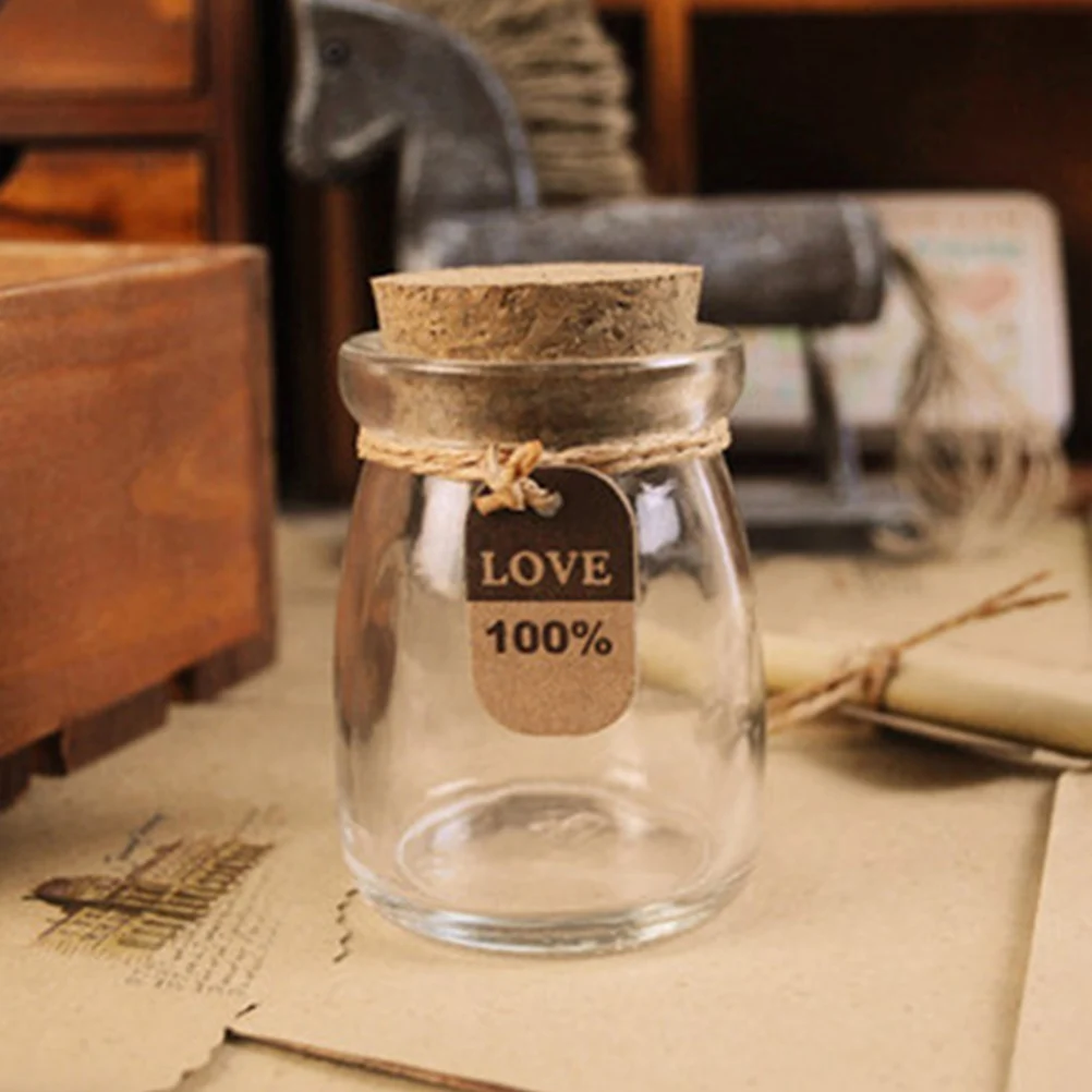 

12 Pcs Savings Bottle Glass Favor Jars Decorative Mini Vases Storage Craft Herb Spice Wedding Party Banquet School Rooms