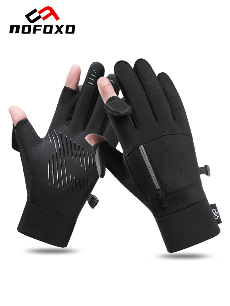 AliExpress nofoxo NOFOXO Winter Windproof Waterproof Warm Touch Screen Gloves Non-slip Cycling Men Women Gloves Driving Cycling Fishing Ski