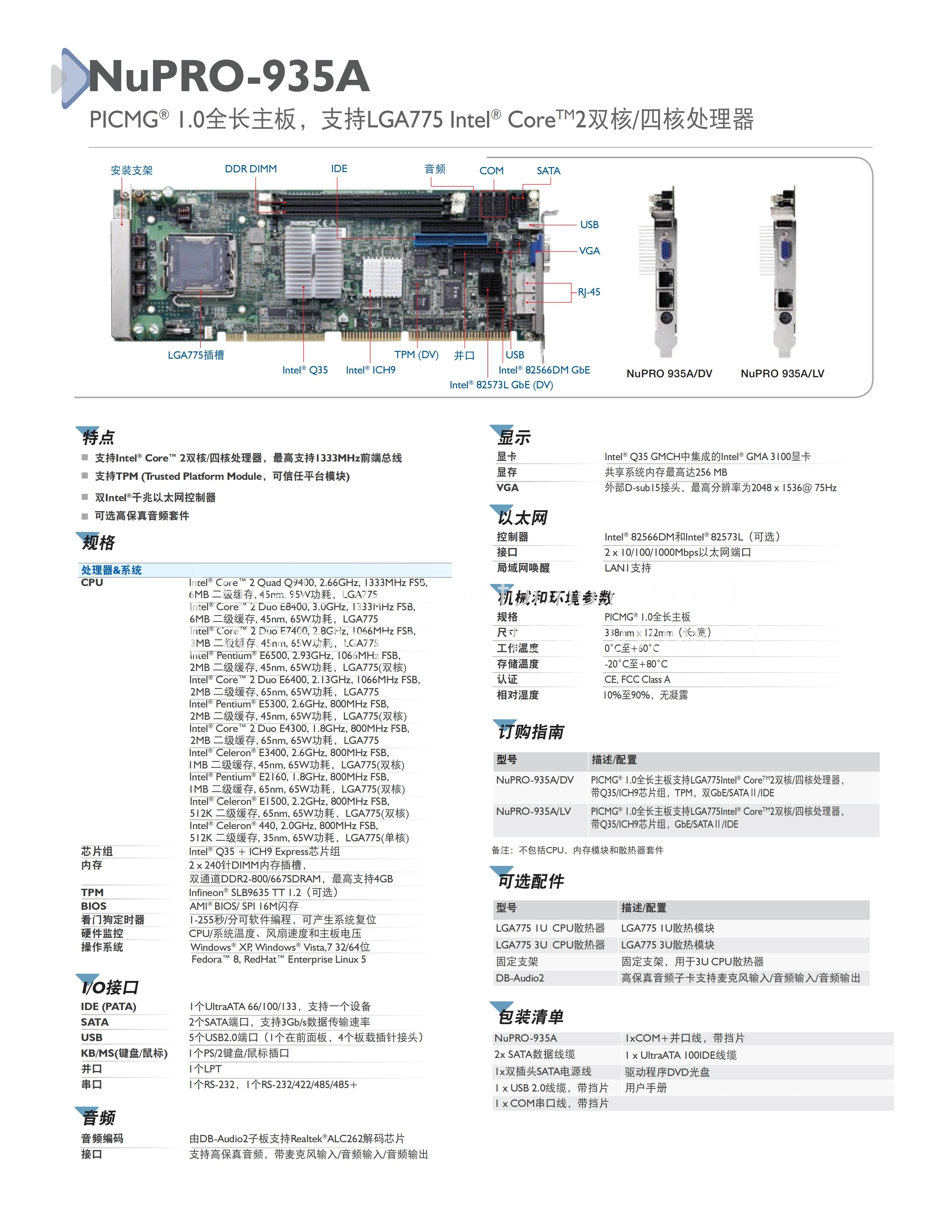 

NuPRO-935A NuPRO 935A/DV TPM, двойной порт GbE/SATAⅡ/IDE 51-41802-0A10