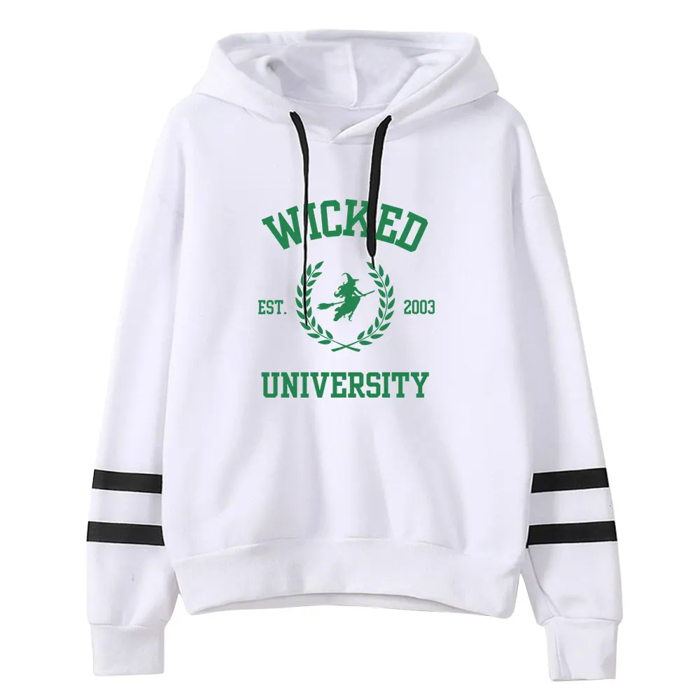 Wicked University Green Witch Vintage 90s Pullover Hoodie Fashion Merch Hoodie Pullover Sportowa bluza Streetwear Sweatshirt