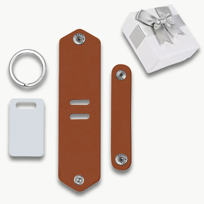 Aangepaste foto lederen sleutelhanger bedrukte foto gepersonaliseerde sleutelhanger lasergravure tekst sleutelhanger cadeau voor familie minnaar vrienden doos
