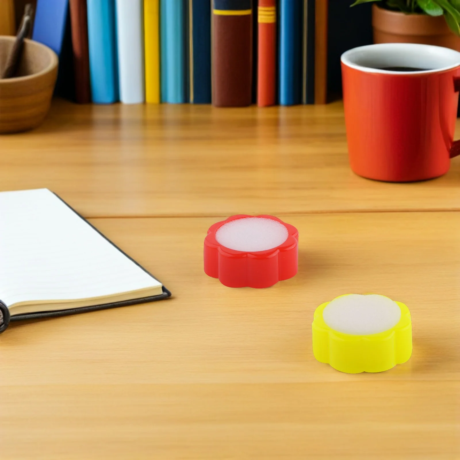 20Pcs Sponge Finger Moistener Flower Shaped Wetting Tool for Counting Money Documents Envelope Sealing Office Finance Bank