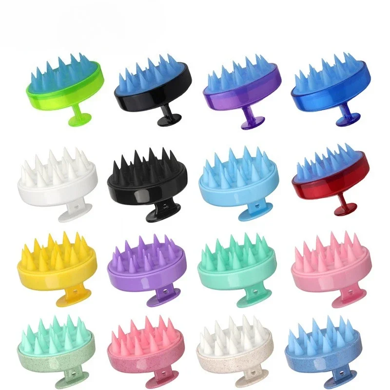 1PCSilicone الشامبو فرشاة رئيس فروة الرأس تدليك مشط غسل الشعر مشط تدليك الجسم فرشاة حمام فرشاة اغتسال صالون تصفيف الشعر أداة