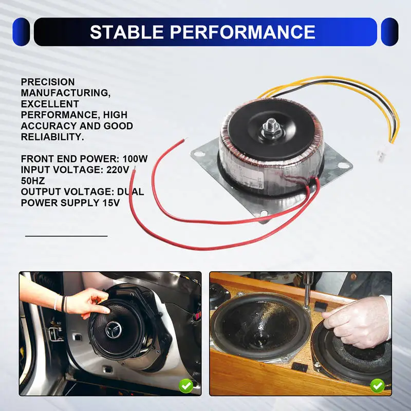 Copper Toroidal Transformer Power Supply Dual Power Supply Loop Transformer For Power Amplifier