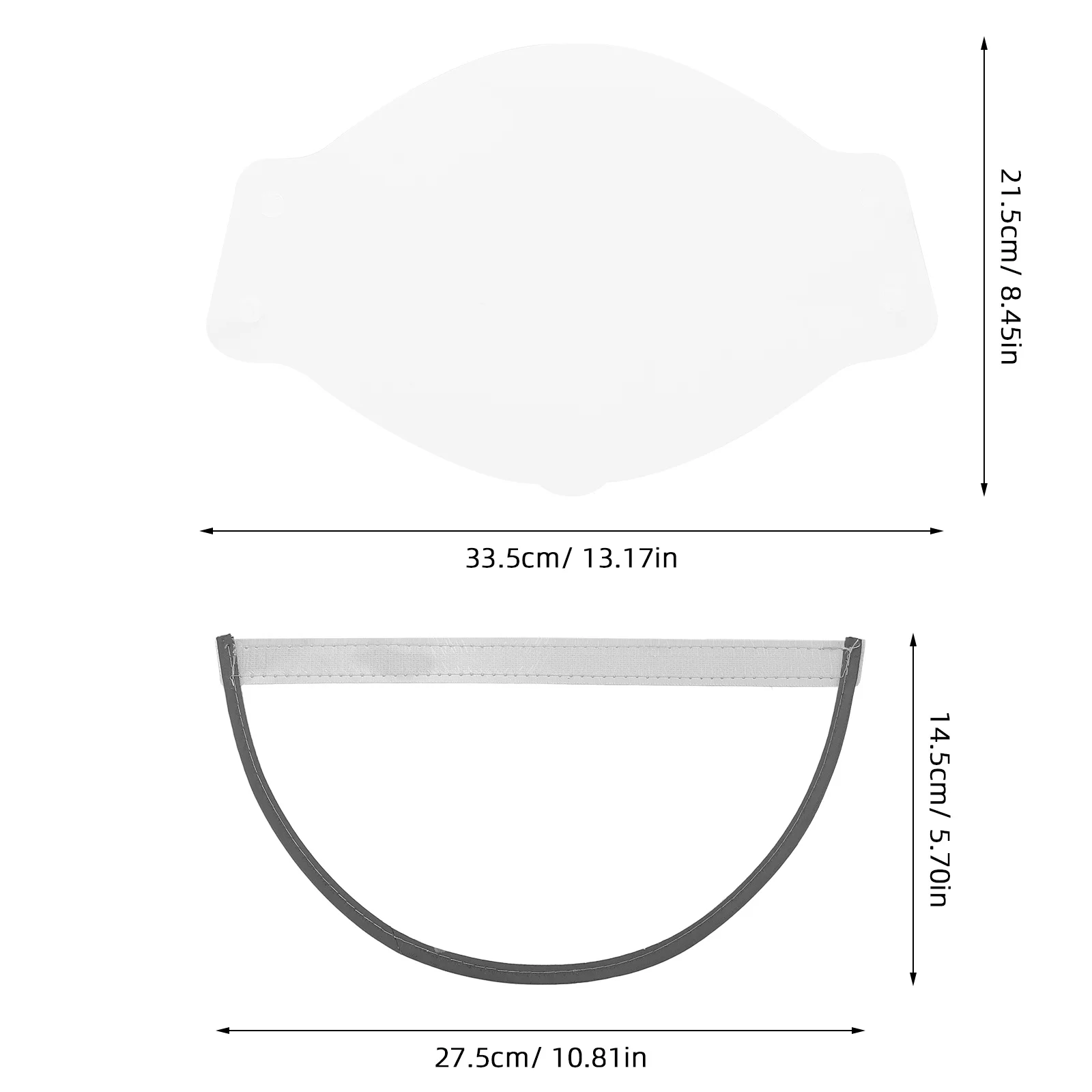 مجموعة واحدة من حافة القبعة الشفافة لمعطف المطر القابل للاستبدال لحماية الوجه ودرع المطر وغطاء محرك السيارة المقاوم للطقس أثناء ركوب الخيل #6