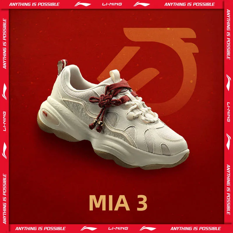 Li-Ning Women's MIA 3 Lifestyle Shoes COMFOAM Soft Rebound Comfortable Walking Shoes LiNing Classic Casual Sneakers AGCW006
