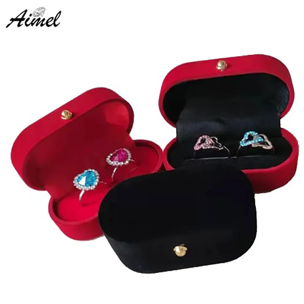 

Velvet Ring Storage Box Mini Earring Piercing Jewelry Display Case Stud Diamond Ring Organizer Wedding Ring Gift Packaging Box