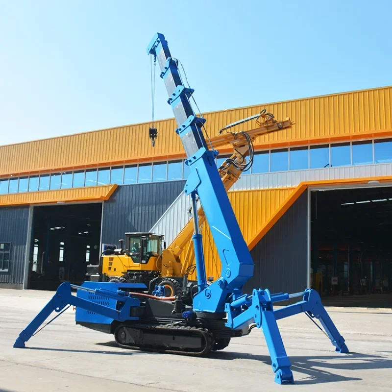 Multifunctional 8 Ton Spider Crane Glass Lifter Hydraulic Expansion Crawler Structure Mini Spider Crane Factory Price for Sale