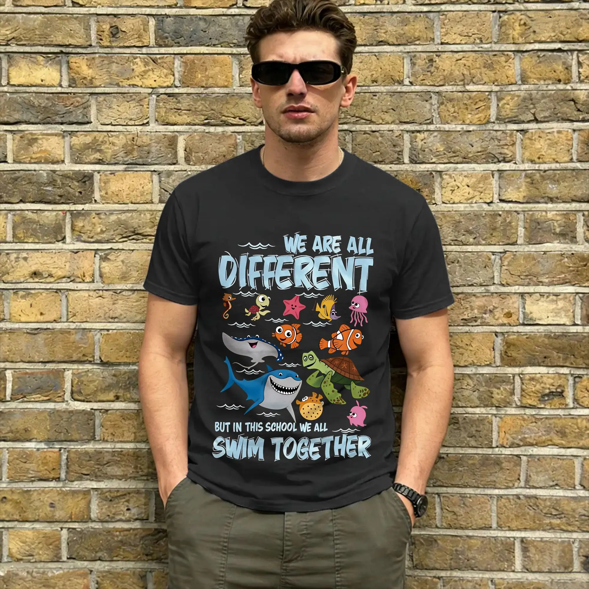 Findings Nemo Character T Shirt Summer  Cotton T Shirts For Couple Fashion Casual Tshirt Short Sleeve Y2K Basic Clothing