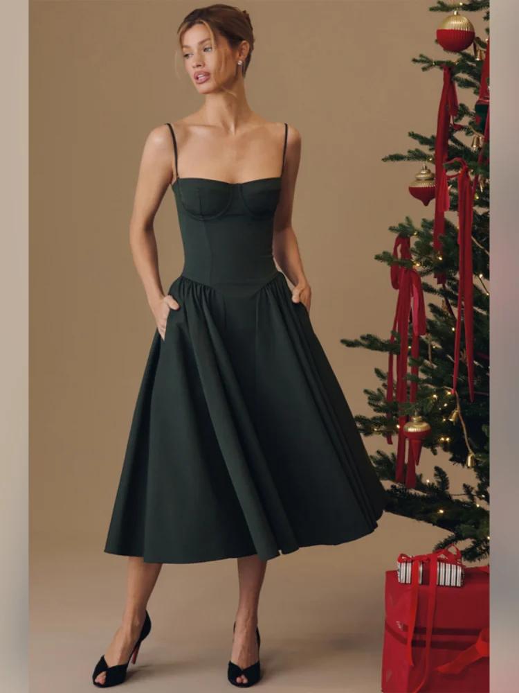 

Женское однотонное плиссированное платье-бретелька, элегантное платье с открытой талией и открытой спиной, сексуальные платья макси, женский вечерний шикарный халат