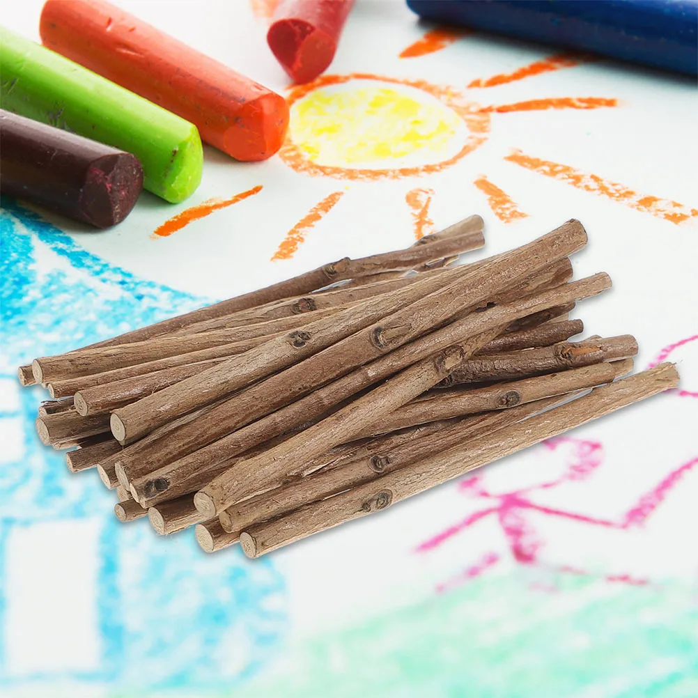 

150Pcs Handicraft Painting Props Natural Tea Tree Wood Sticks 10Cm Round Craft Twigs for DIY Projects Photography Decor Modeling