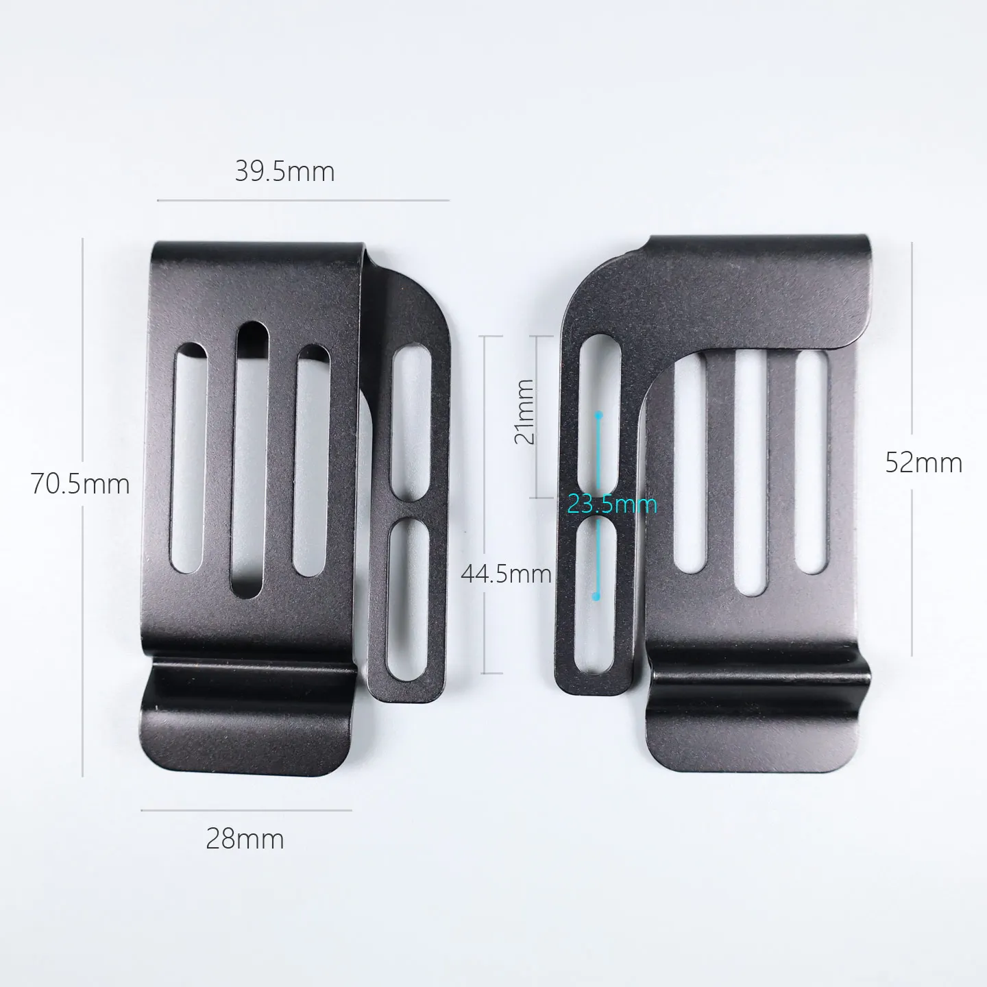 420 Stainless Steel Kydex Tactical Holster Waist Belt Clip with Buckle Sheath Clip Loop Screws Flexible Multiple Slotted Holes