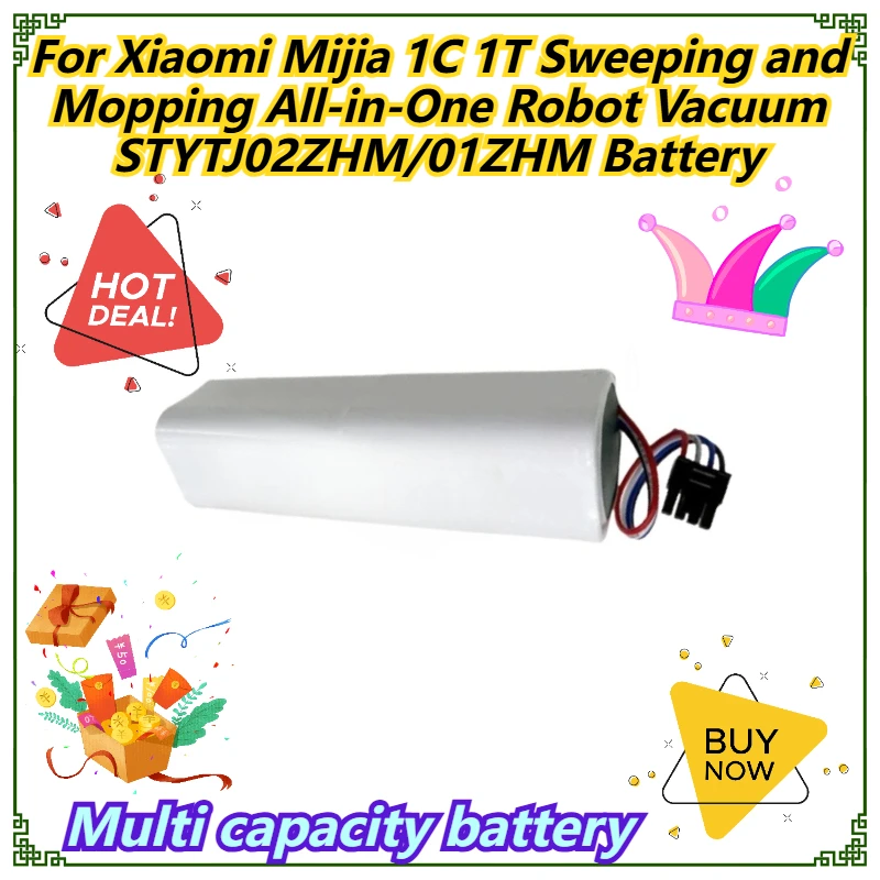 

Multi capacity battery For Xiaomi Mijia 1C 1T Sweeping and Mopping All-in-One Robot Vacuum STYTJ02ZHM/01ZHM Battery