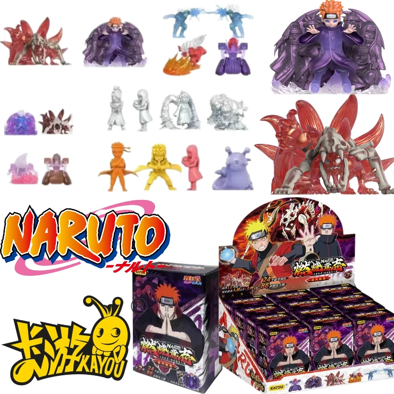 Kayou Naruto Shippuden Burning Series Mini-Figur, Pain Chibi-Charakter, transparente Basis, Sammlerstück, Überraschungsgeschenk, Spielzeug