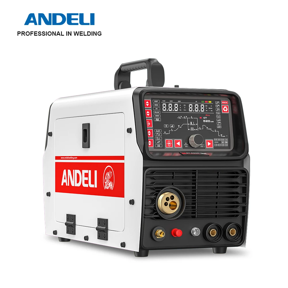 2023 New Arrival MCT 110V/220V LED MCT-520DPLPRO 7 in 1 Pilot Arc cut Max 25mm Multi-Function Aluminum Welding Machine