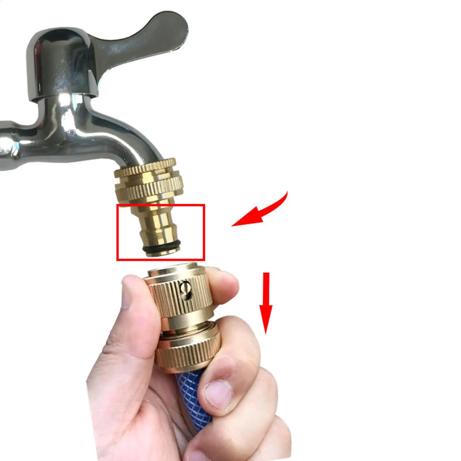 Garden Hose Quick Connect Faucet Brass Tube Adapter Quick Disconnect Hose Coupling For Garden Driveway Irrigation Outdoor RV