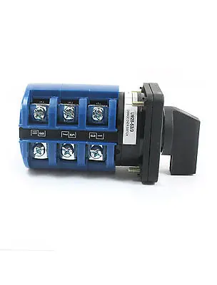 660V 63A 3Pole 3Position Panel Mounting Rotary Cam Changeover Switch