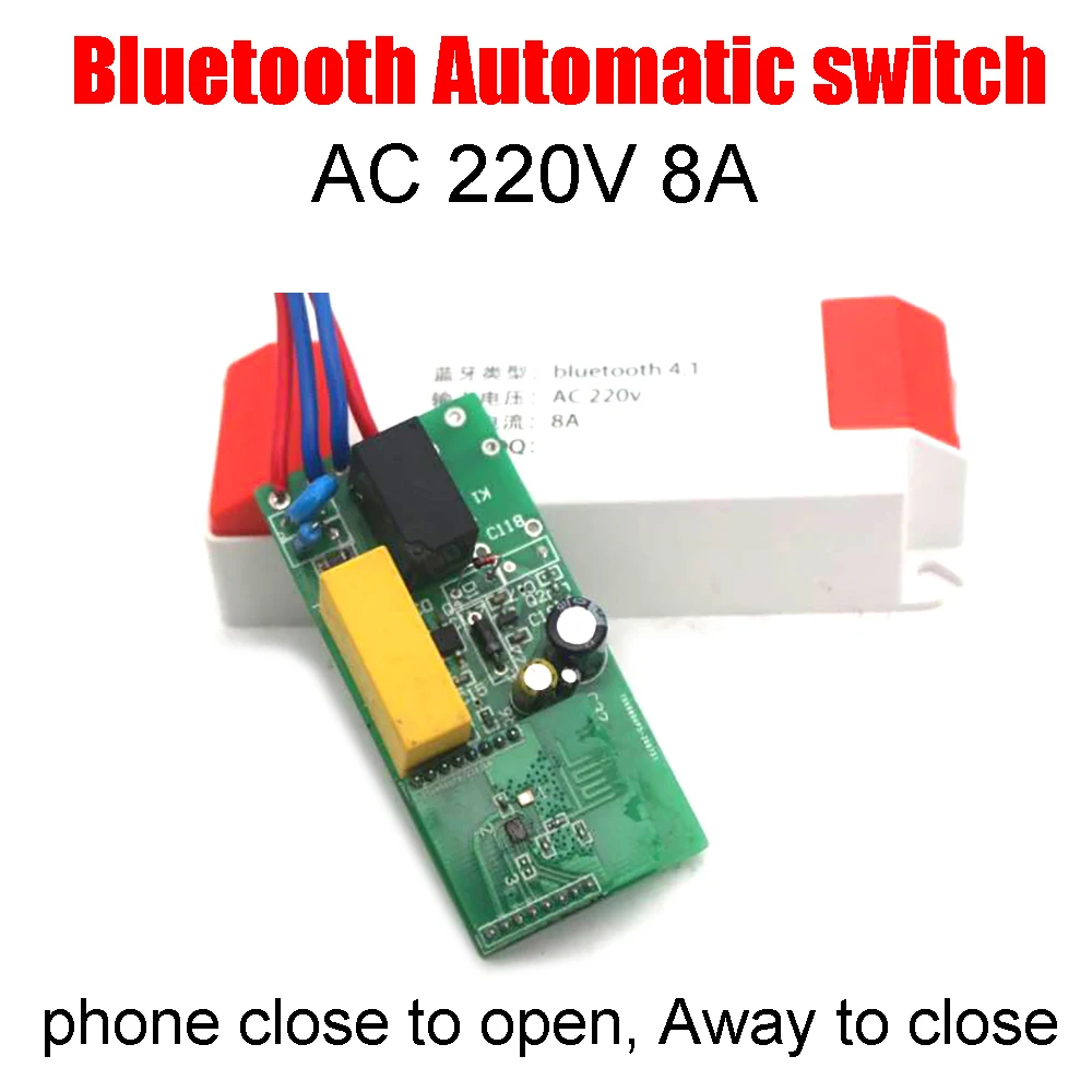 1000W AC 110V 220V Automatic Control Phone Bluetooth Automatic Connection Switch Start Close Switch Light FOR Home Lighting