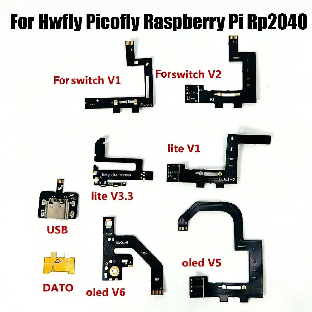 New Coming for Hwfly Picofly Raspberry Pi Rp2040 Chip 2026 new Scarf Cable Endurance Version OLED Lite Electronic Accessories