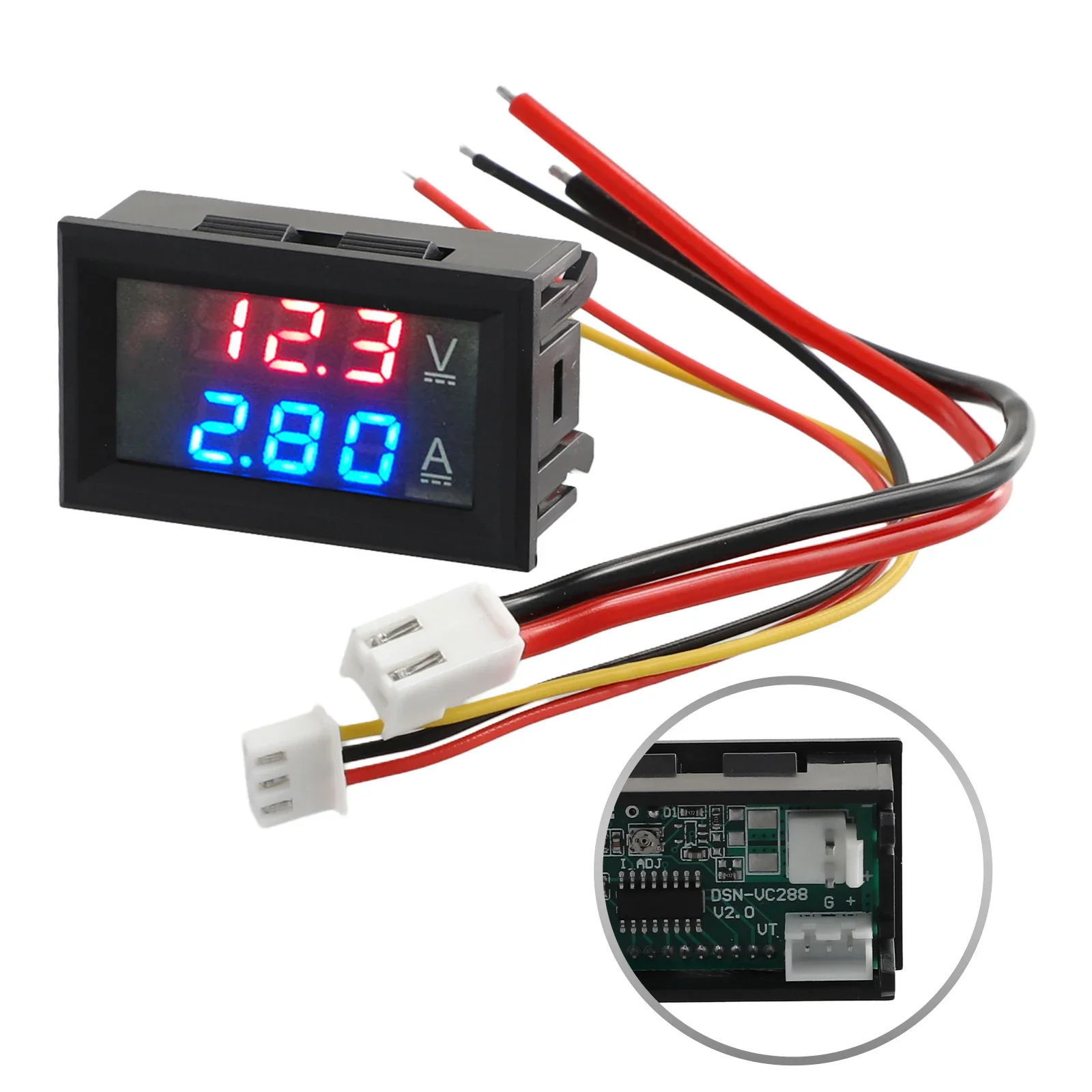 LED Digital Voltmeter Ammeter LED Amp Dual Digital Volt Meter Gauge DC 100V 10A 50A 100A Current Meter Power Tester