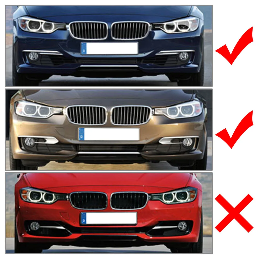 1 Pair Car Front Bumper Lower Grille Fog Light Trim Bezel For BMW 3 Series F30 F31 2012 2013 2014 2015 Not For M-Sport/Standard