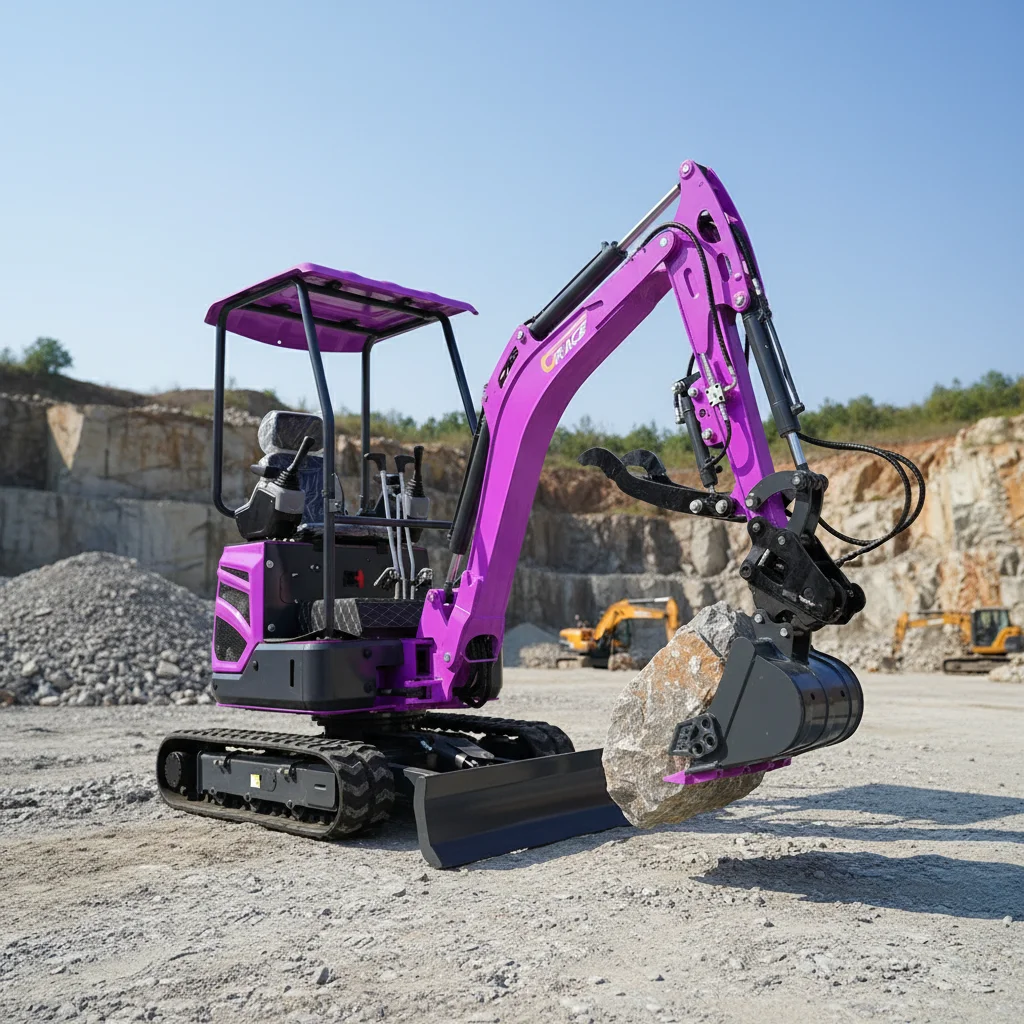 حفارة زاحفة هيدروليكية صغيرة بكعب 1 طن - حفار مدمج لزراعة البناء | حفارة بيكوينا #1