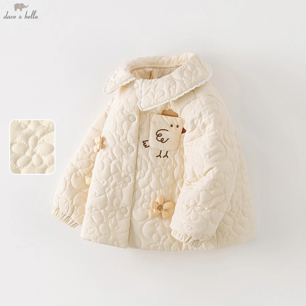 

Детские парки с хлопковой подкладкой Dave Bella, зимние утепленные пальто для девочек, детская верхняя одежда, DB3238343
