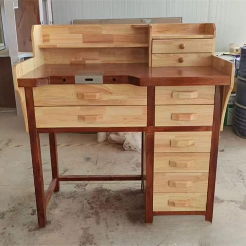 High-quality oak micro-inlay table, special workbench for handmade jewelry processing, master gold table