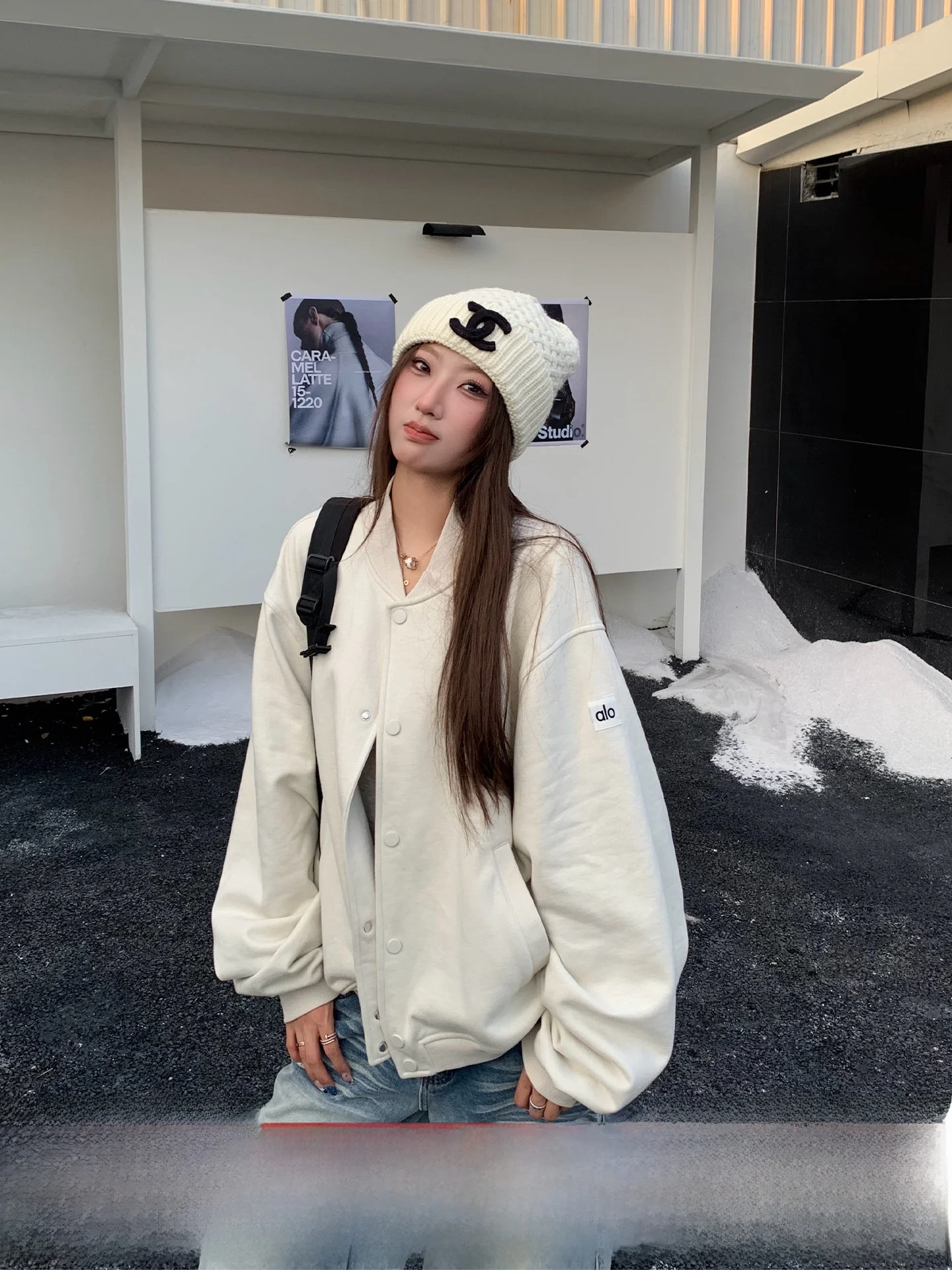 

American Sle Baseball Jaet Pure Cotton Casual Sport Top for Women Autumn Winter Design Sense Comfortable Warm Outerwear