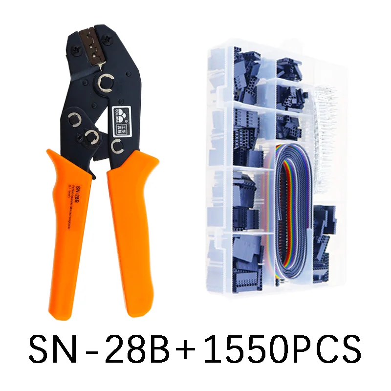 SN-28B Crimping pliers tool set-1550pcs 2.54mm Dupont connectors and crimp pins，460pcs,760pcs 2.54 mm JST-XH JST connector kit