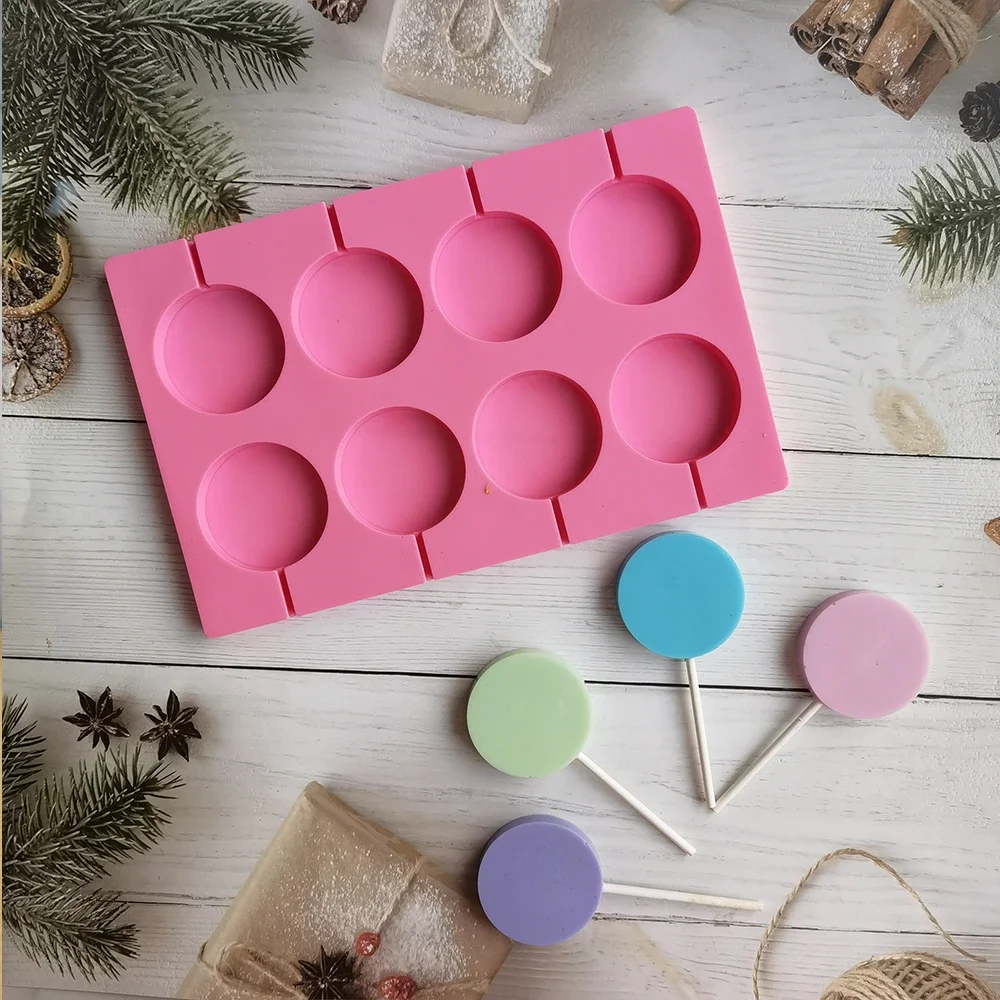Silicone Mold Big Round Lollipop mold Cake Decorating Tools 3D Snack Tool Kitchen Bakeware For Same as Party