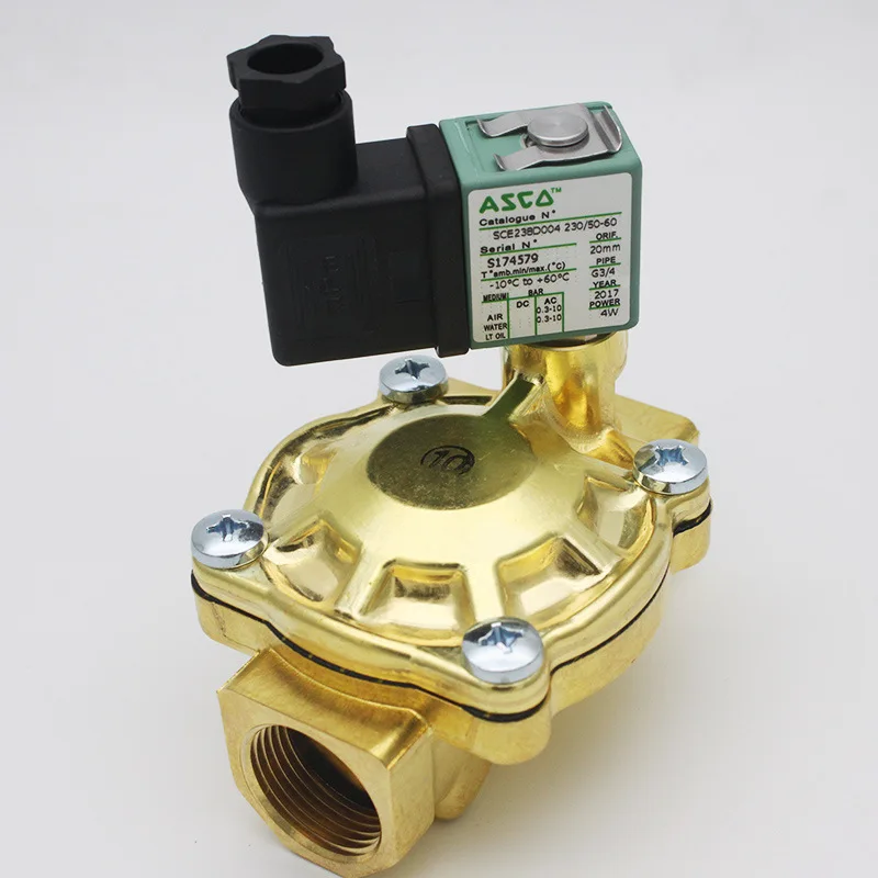 American ASCO brass two-way threaded one-way pilot solenoid valve SCE238D004 220VAC