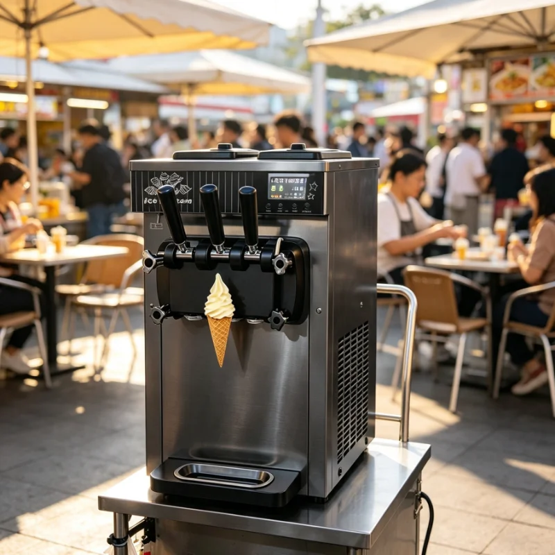 Table Top Ice Cream Producing Unit Smart Control Panel Stable Performance For Milk Tea Shop Street Stall Business Project