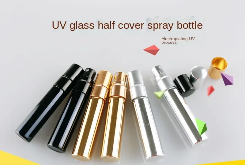 3/6/9 stücke 5ml tragbare UV-Glas nachfüllbare Parfüm flasche mit Aluminium zerstäuber Sprüh flaschen Probe leere Behälter – Detail 1