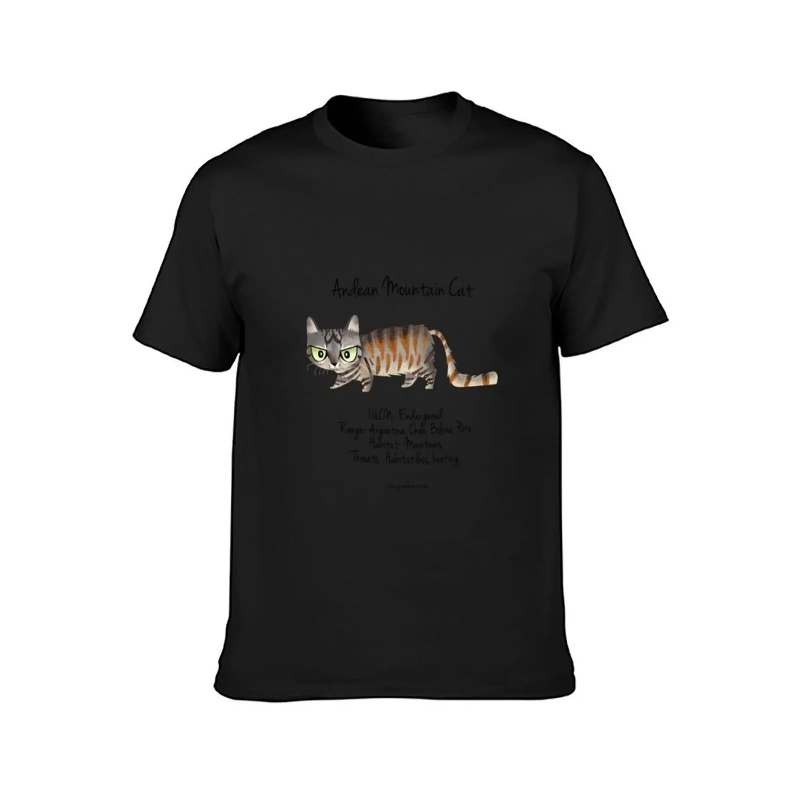 Andean Mountain Cat T-Shirt boys animal print vintage t shirts for men graphic