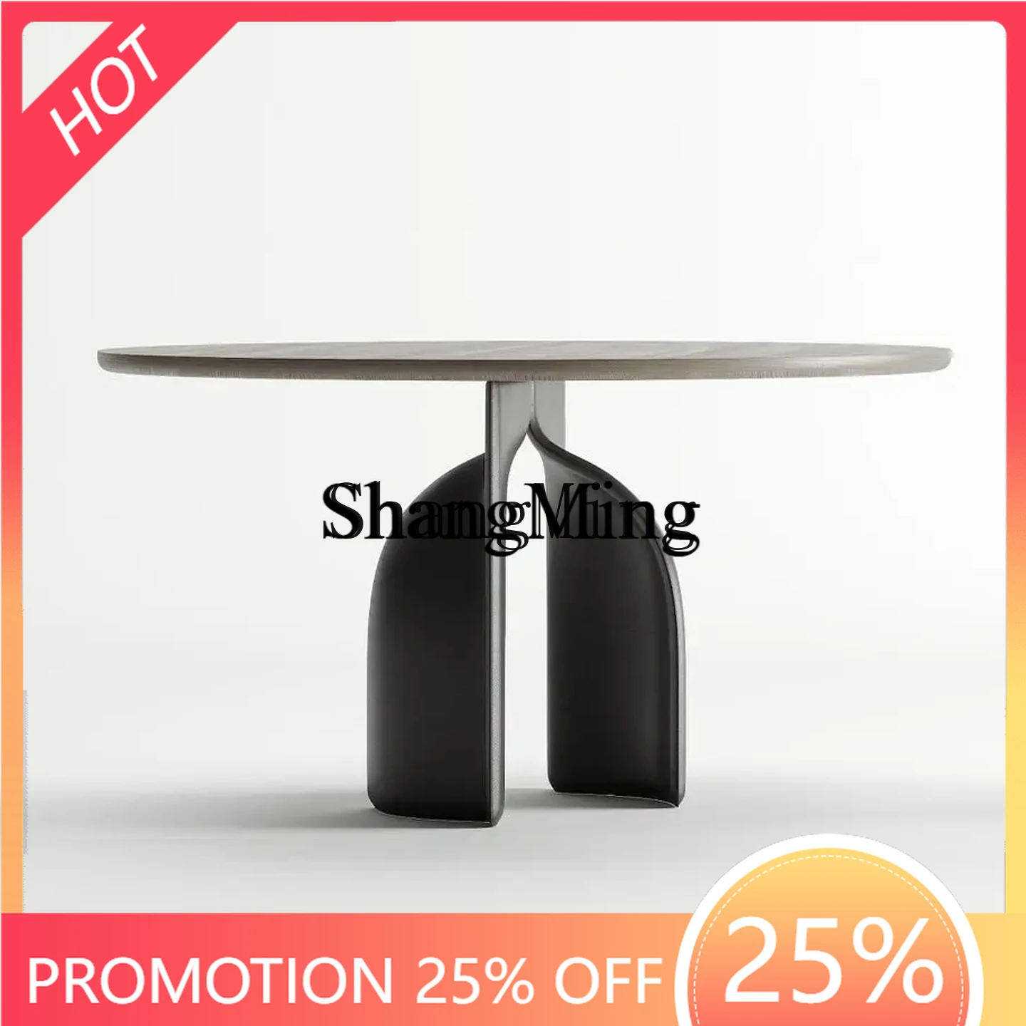 

FG diningtable foot household small apartment living room dining table marble round table model room