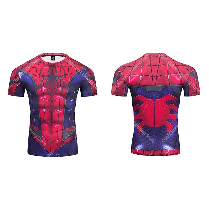 Marvel Superheroes New Print Trendy T Shirts Boys Girls Short Sleeves T-shirt Parent child clothing Summer Fashion Leisure Top