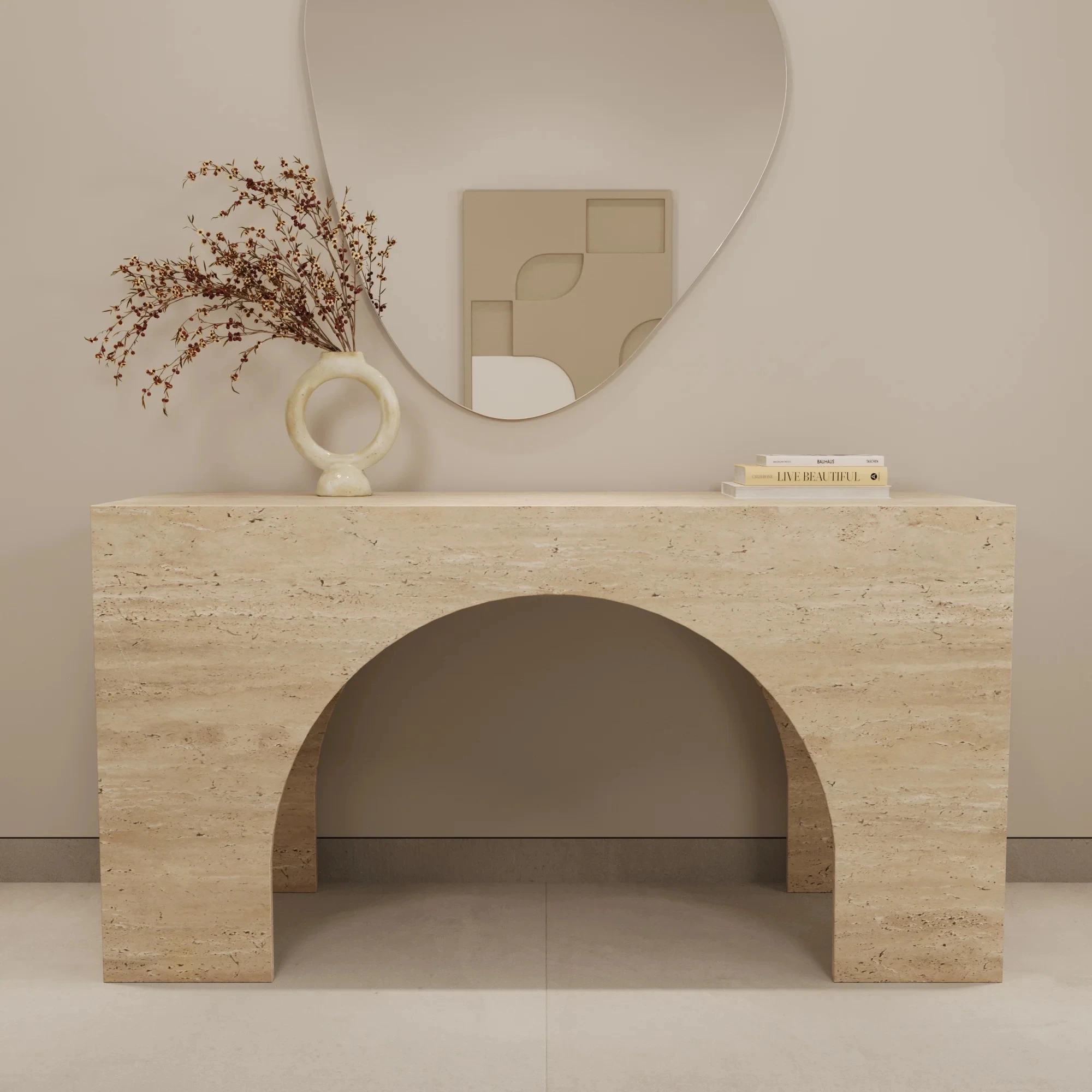 &d FURNITURE Stolik konsolowy z marmuru Shangrila Green