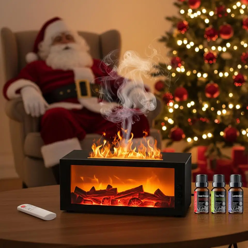 

300ml Magic Flame Aromatherapy Diffuser | Colorful Flickering LED + Remote Control Auto-Off & Timer, Perfect Humidifier Gift fo