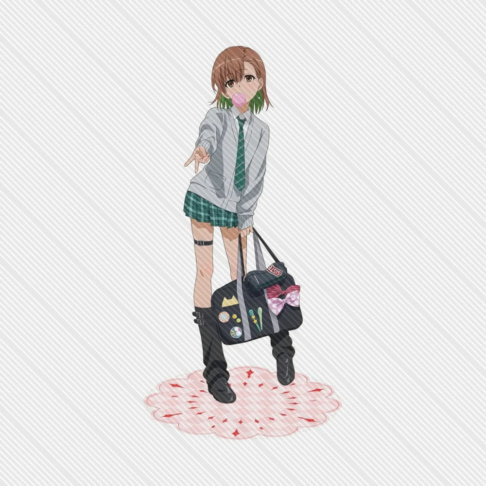 15CM Anime A Certain Scientific Railgun Acrylic Keychain Stand Model Ornament Accessories Goods Christmas Gifts