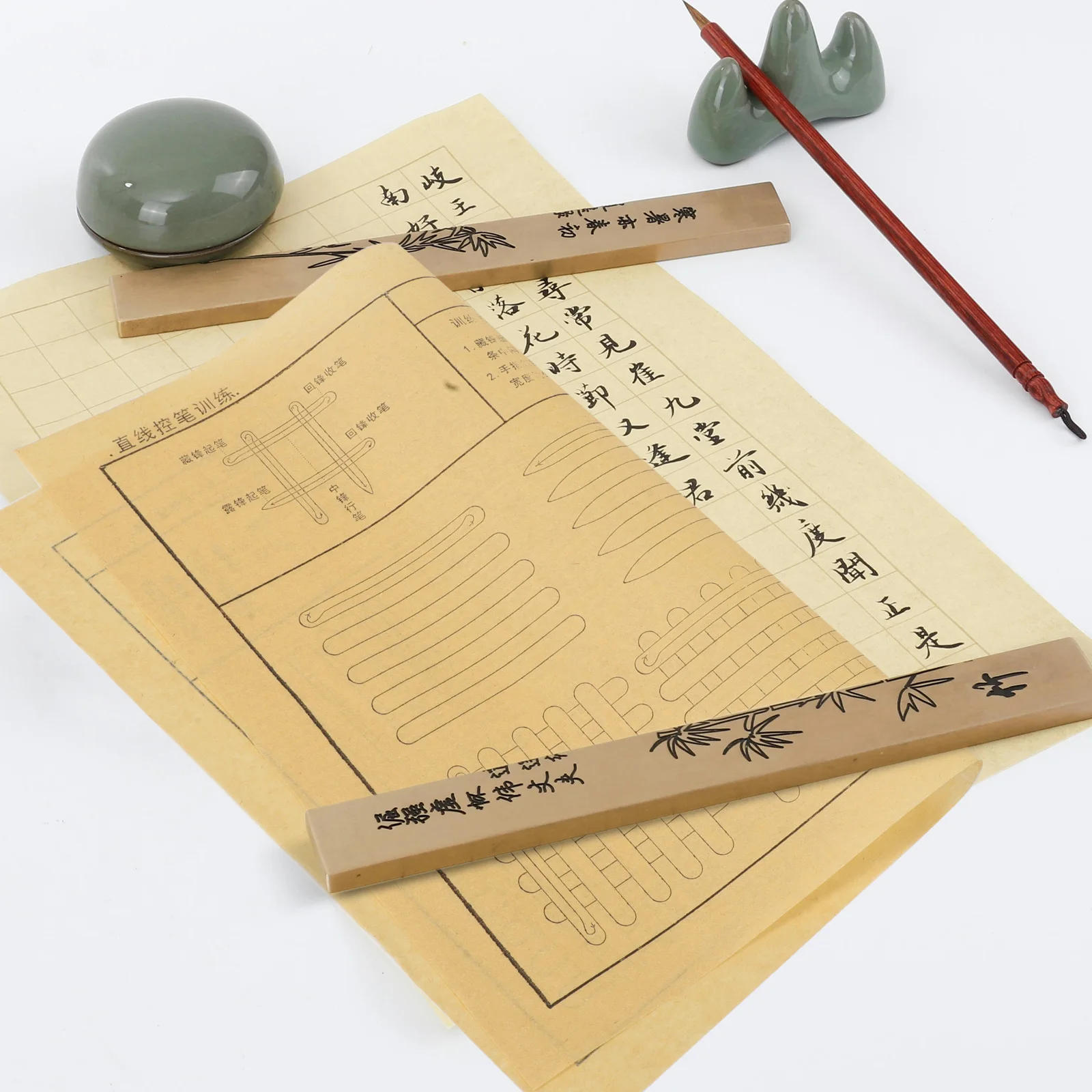 

120pcs Chinese Brush Calligraphy Practice Paper Writing Pad Standard Stroke Guide for Beginners Handwriting Skill Development