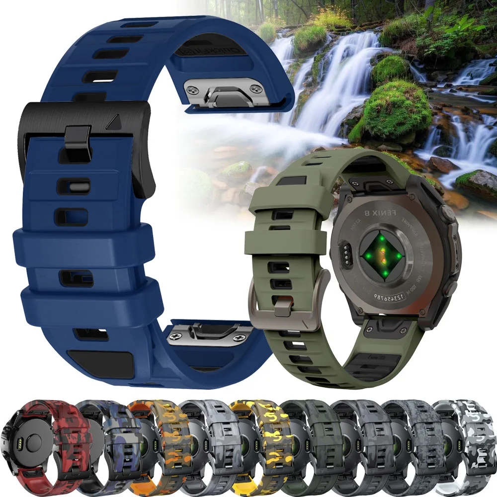 �y�Z�[�����z�A�E�g�h�A�X�|�[�c�p�V���R�����r���v�o���h Garmin Fenix 8 E 5 5X 6X 6 7 7X Pro/tactix 8 AMOLED Mk2i G1 G2/Enduro 2 3 QuickFit�Ή�