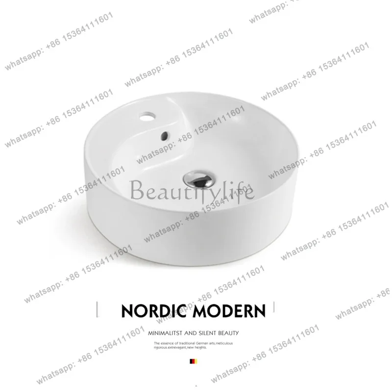 

Household ceramic washbasin square round washbasin set