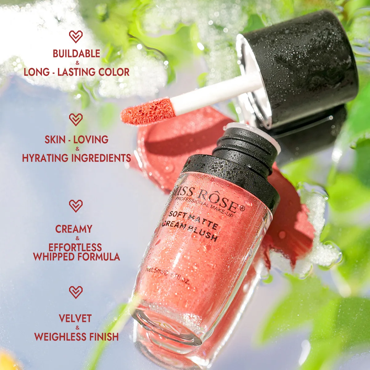 MISS ROSE Rubor Líquido Multiu - Beauty Rose Makeup reseña y precio