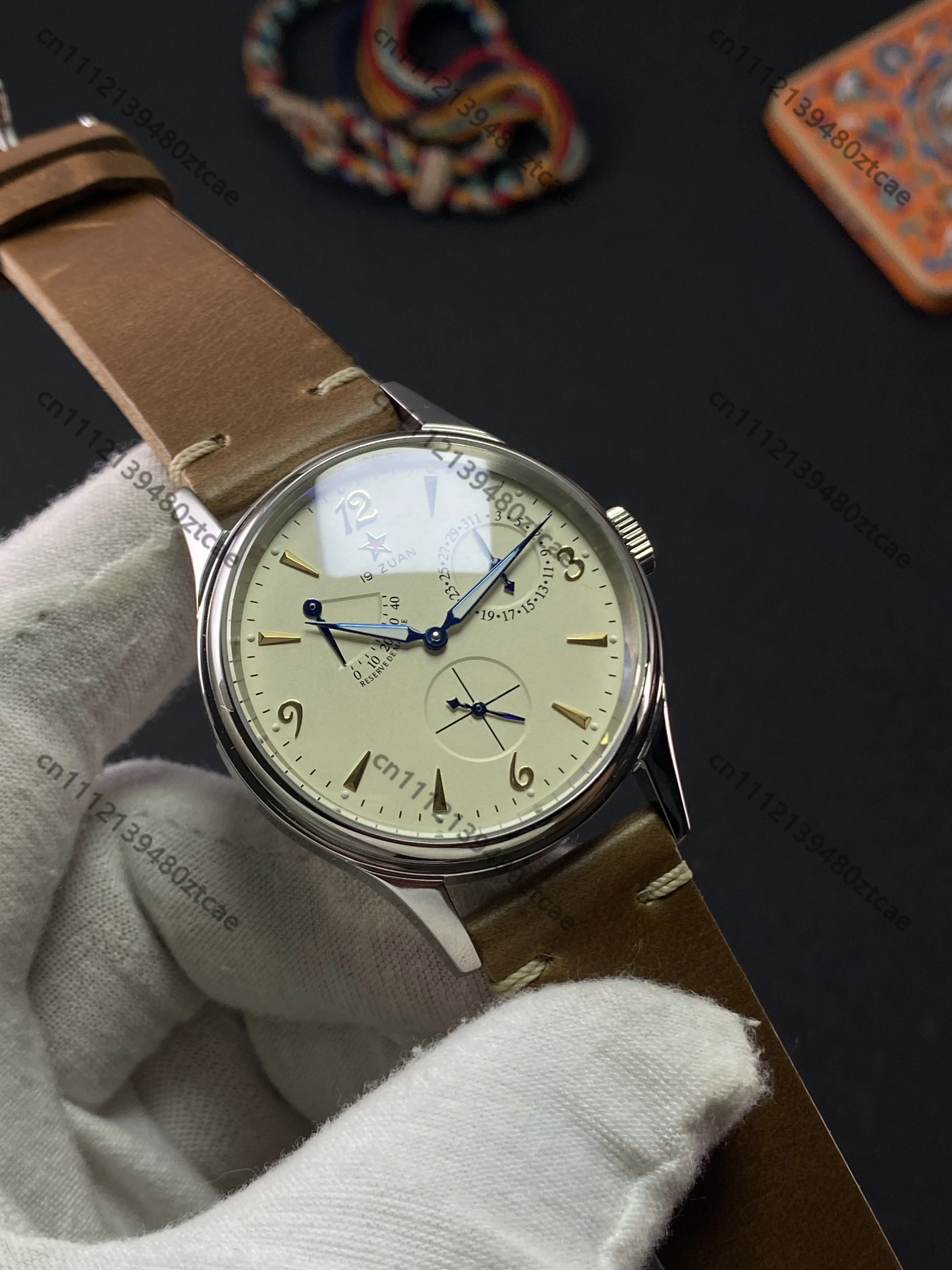 1963 Series Automatic Mechanical Men's Watch, Multi-Function Date Calendar, Sapphire Crystal See-Through Case Back Luminous Dial