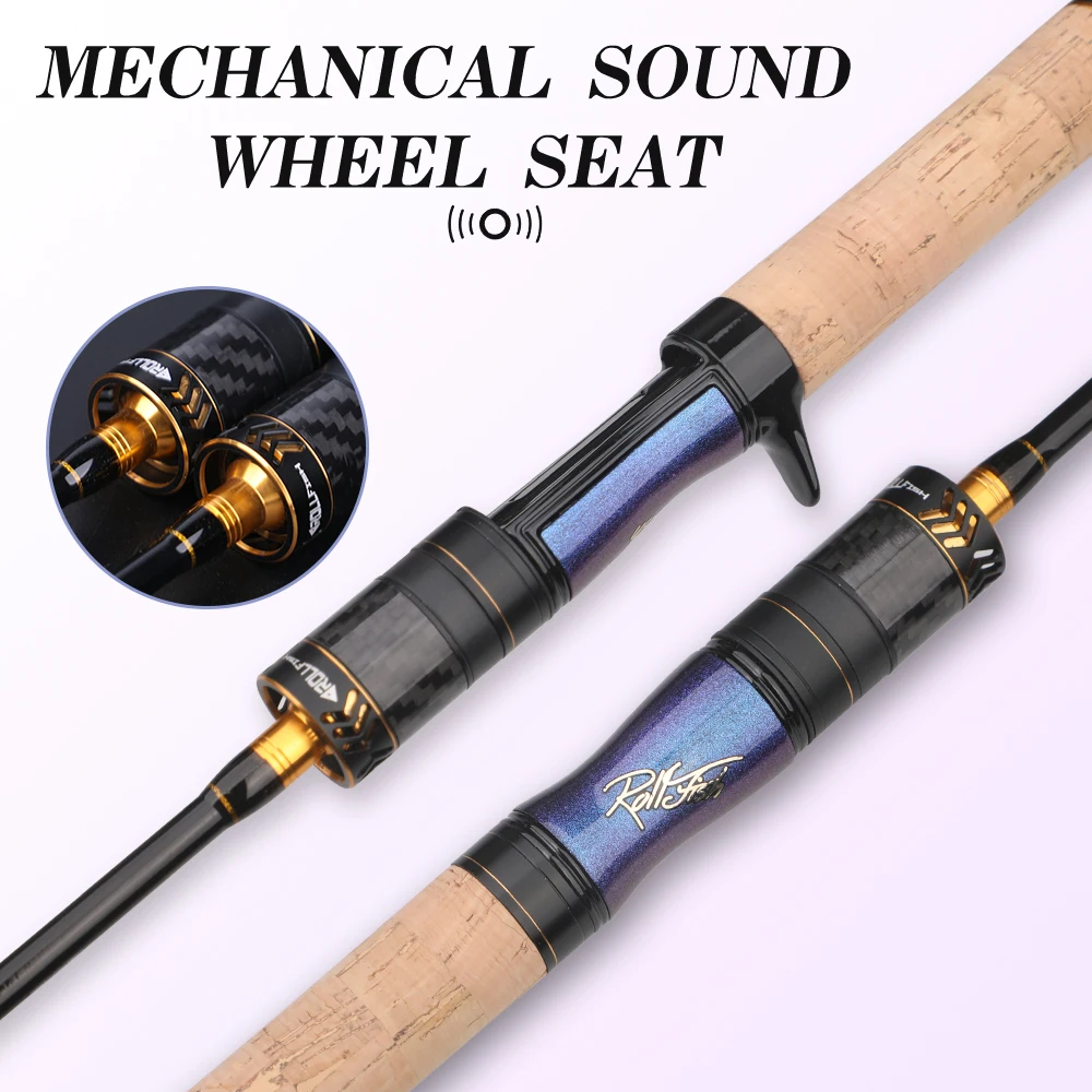 ROLLFISH UL Trout Fishing Rod Carbon Fiber Spinning Casting Super Soft Freshwater Fishing Rod 1.68-1.98m  Fast Action