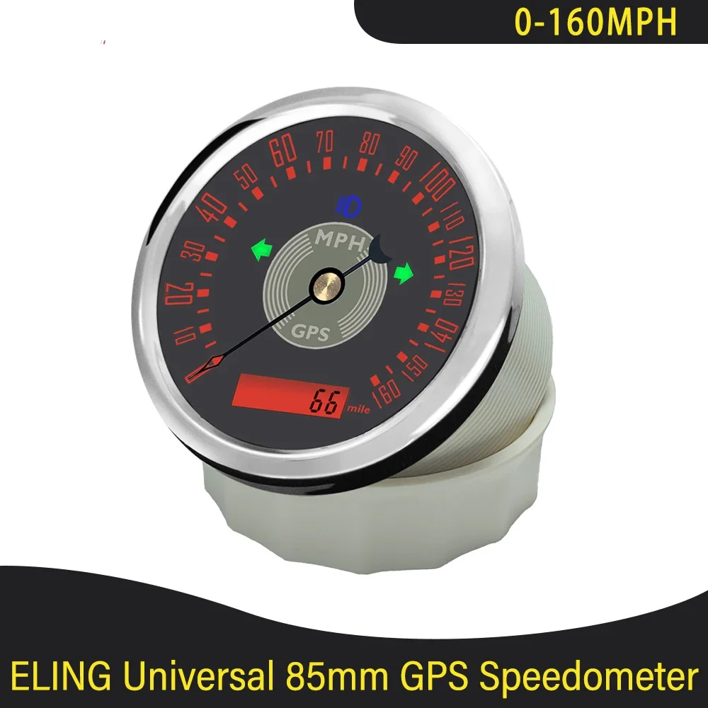 

Новейший GPS-спидометр 85 мм, 0-160 км/ч, 0-220 МГц, регулируемый общий пробег с красной, желтой подсветкой для автомобиля, яхты, универсальный 9-32 В